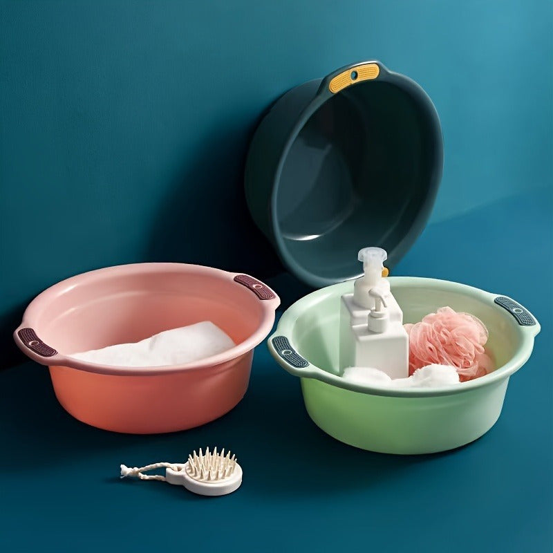 2pcs\u002F1set Wash Basin, Plastic Washbasin, Thickened Wash Basin, Household Wash Basin, Dormitory Basin, Dormitory Washbasin, Portable Footbath, Outdoor Portable Basin for Washing Feet, Basin for Home Outdoor Dorm, Back to School Supplies