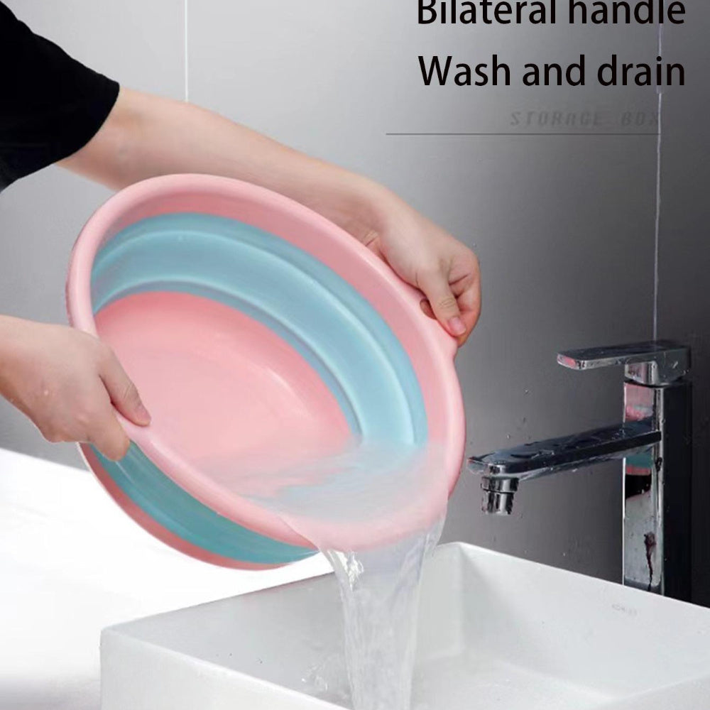 Compact Foldable Plastic Travel Bathroom Sink Set with Soap Dispenser - Portable Wall-Mounted Washing Station for Camping, Outdoor Activities, and Home Use, Camping Essentials|Minimalist Bathroom Set|Durable Plastic Material