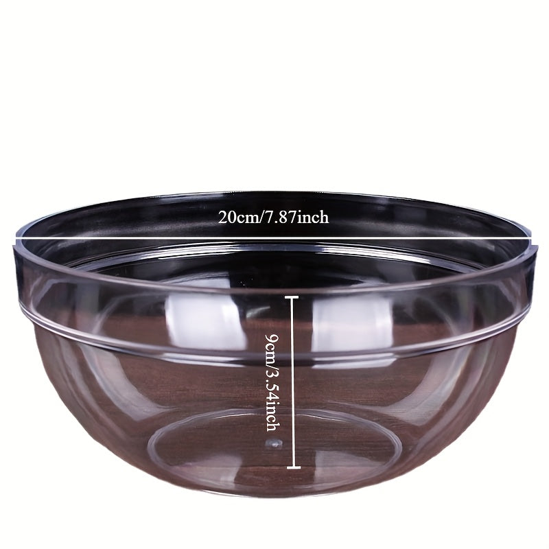 1pc of Transparent Acrylic Facial Basin, Thickened Plastic Round Basin for Home Use, Small Round Wash Basin.
