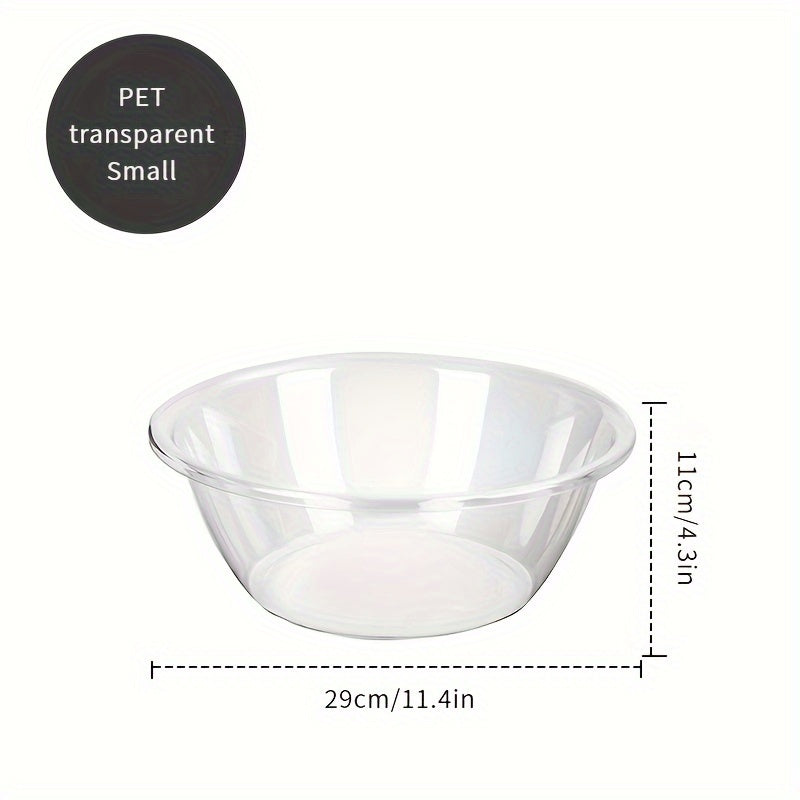 3pcs set of large, medium and small face wash basins, transparent and thickened, light luxury, for student dormitories, for washing vegetables and fruits, multi-purpose basin