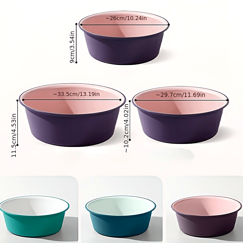 Multi-piece set of large, medium and small round plastic washbasins - durable, thick, modern style washbasins suitable for kitchen, bathroom and outdoor use - easy to clean, space-saving, versatile