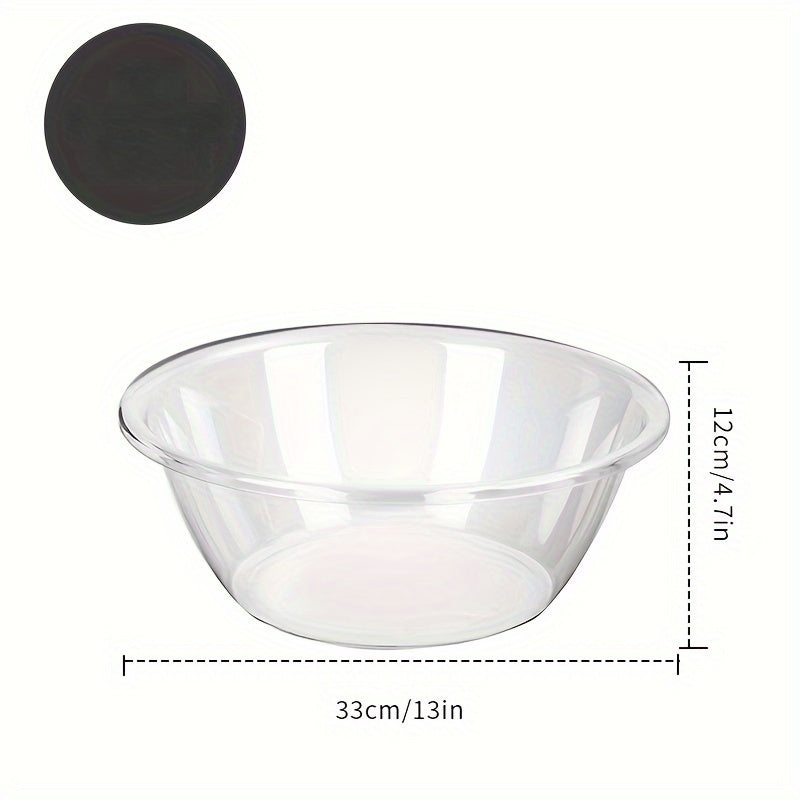 3pcs set of large, medium and small face wash basins, transparent and thickened, light luxury, for student dormitories, for washing vegetables and fruits, multi-purpose basin