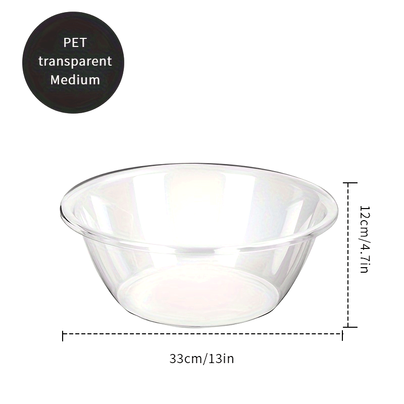 3pcs set of large, medium and small face wash basins, transparent and thickened, light luxury, for student dormitories, for washing vegetables and fruits, multi-purpose basin