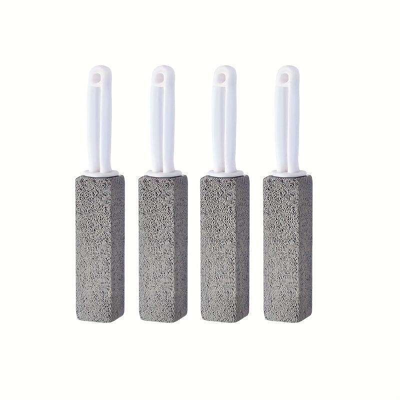 Pumice Stone Toilet Bowl Cleaner Brush - Stain Removal for Bathrooms, Patios & Poolside - Manual, Non-Scratch Cleaning Tool with Plastic Handle - Household Cleaning Essentials, Bathroom Cleaning Tool|Pumice Stone Brush|Nonstick Surface Brush