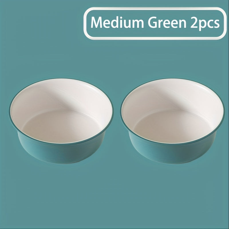 Multi-piece set of large, medium and small round plastic washbasins - durable, thick, modern style washbasins suitable for kitchen, bathroom and outdoor use - easy to clean, space-saving, versatile