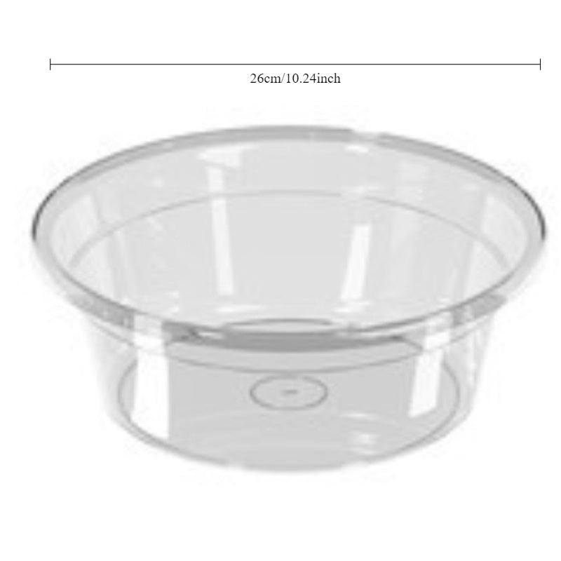Durable Plastic Washbasin - Transparent, Multi-Use for Home & Dorms, Ideal for Vegetables, Laundry & Face, Thickened, Small Size