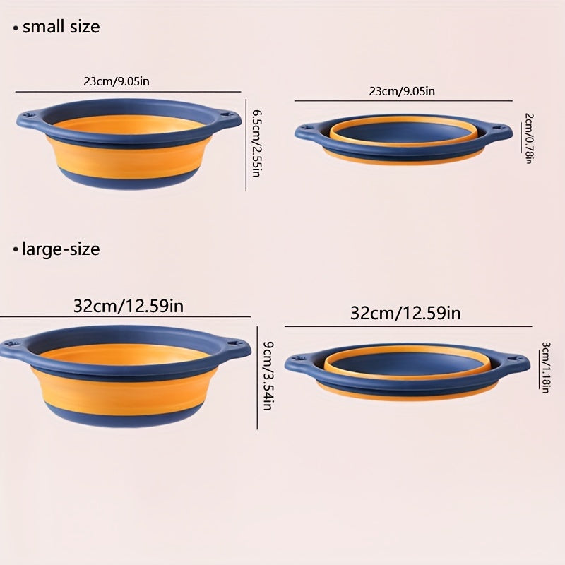 1pc Portable Folding Wash Basin for Camping and Traveling - Lightweight and Telescopic, Includes Hook for Easy Storage