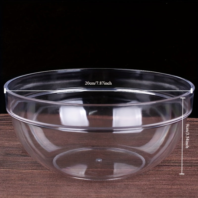 1pc of Transparent Acrylic Facial Basin, Thickened Plastic Round Basin for Home Use, Small Round Wash Basin.