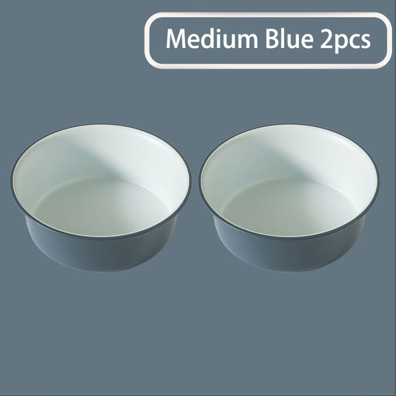 Multi-piece set of large, medium and small round plastic washbasins - durable, thick, modern style washbasins suitable for kitchen, bathroom and outdoor use - easy to clean, space-saving, versatile