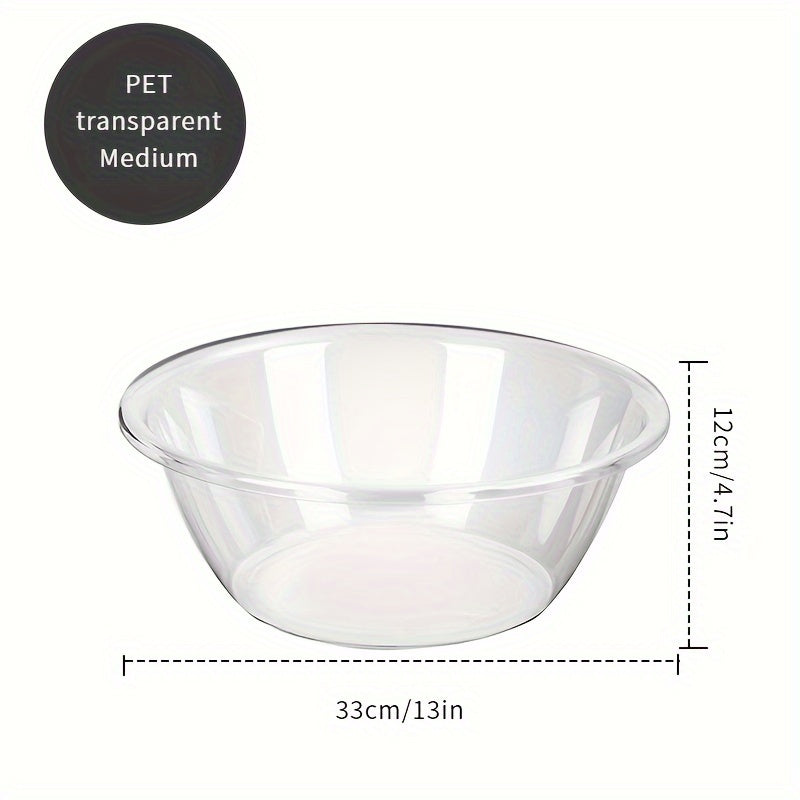 3pcs set of large, medium and small face wash basins, transparent and thickened, light luxury, for student dormitories, for washing vegetables and fruits, multi-purpose basin