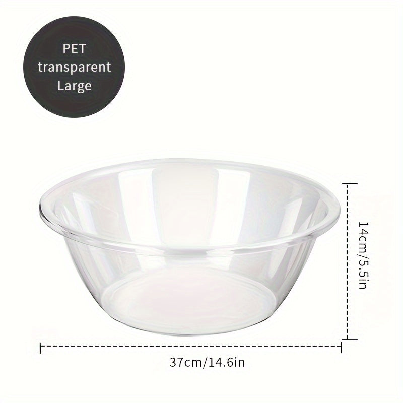 3pcs set of large, medium and small face wash basins, transparent and thickened, light luxury, for student dormitories, for washing vegetables and fruits, multi-purpose basin