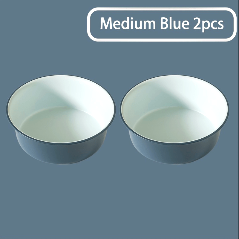 Multi-piece set of large, medium and small round plastic washbasins - durable, thick, modern style washbasins suitable for kitchen, bathroom and outdoor use - easy to clean, space-saving, versatile