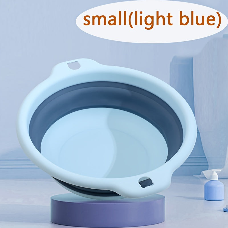 1\u002F3pcs Foldable Face Basin, Outdoor Travel Portable Plastic Basin, Student Dormitory Foot Wash Basin