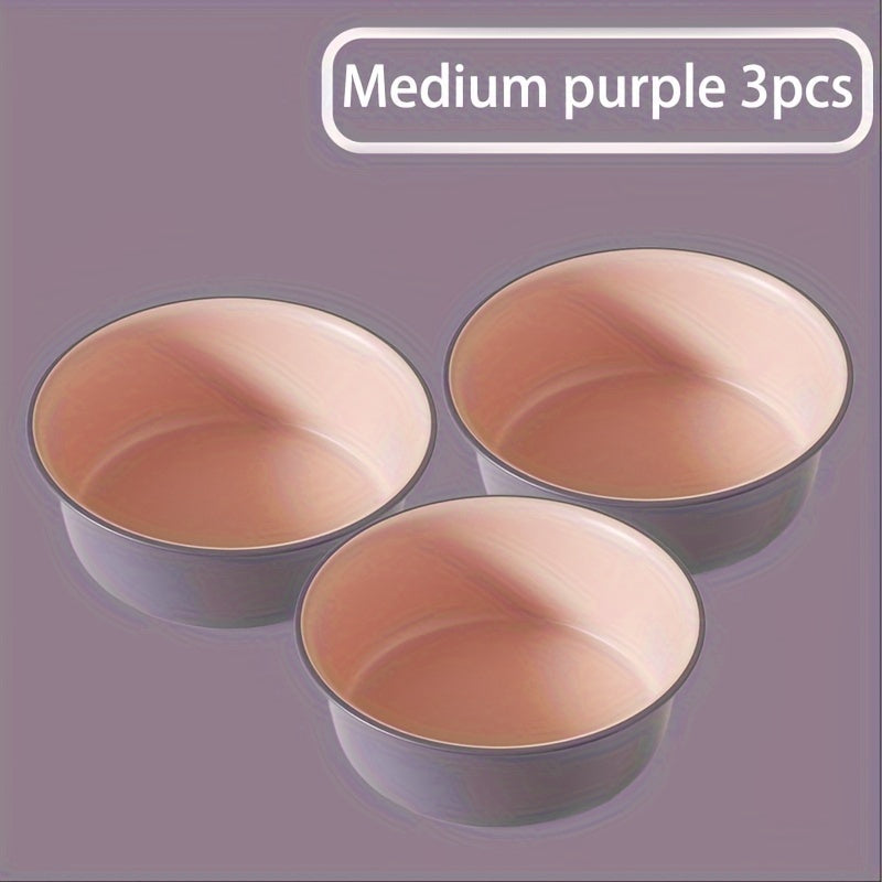 Multi-piece set of large, medium and small round plastic washbasins - durable, thick, modern style washbasins suitable for kitchen, bathroom and outdoor use - easy to clean, space-saving, versatile