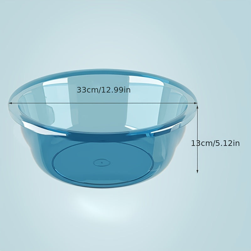 Classic Round Plastic Basin, Large, Thick Polished Finish, Multipurpose Basin for Kitchen, Bathroom, Dormitory, Laundry and Storage