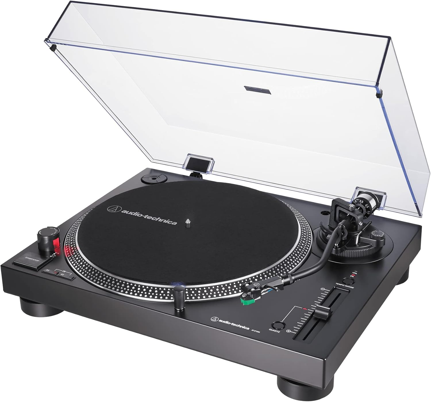 Audio-Technica AT-LP120XUSB-SV Direct-Drive Turntable (Analog & USB), Fully Manual, Hi-Fi, 3 Speed, Convert Vinyl to Digital, Anti-Skate and Variable Pitch Control, Silver