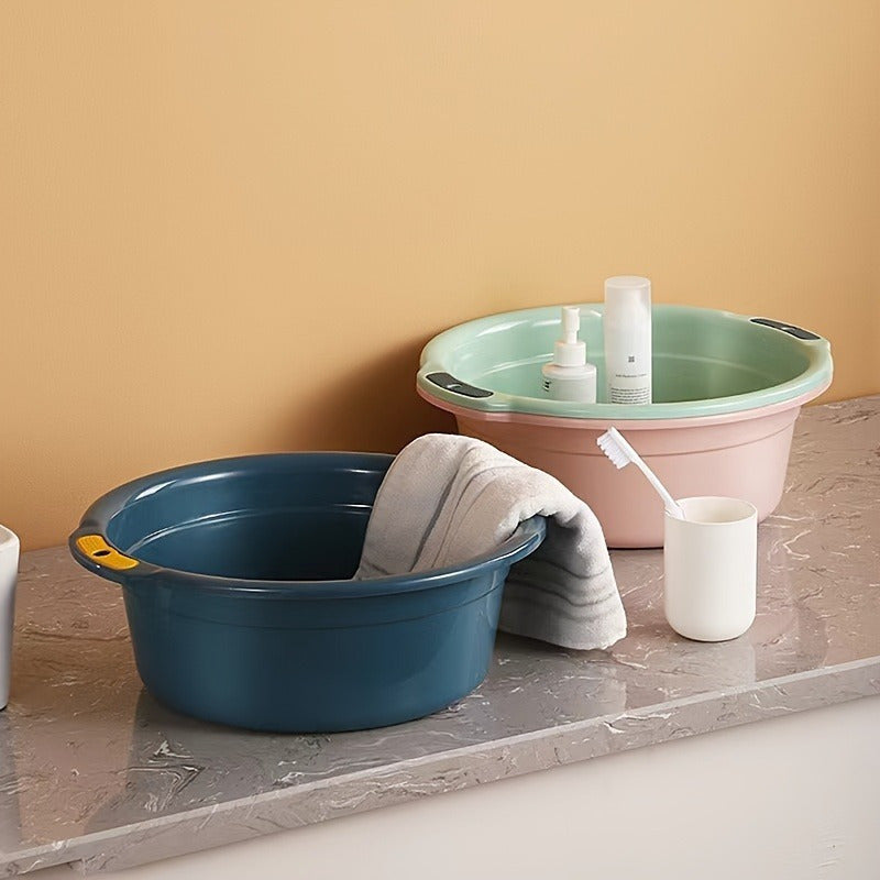 2pcs\u002F1set Wash Basin, Plastic Washbasin, Thickened Wash Basin, Household Wash Basin, Dormitory Basin, Dormitory Washbasin, Portable Footbath, Outdoor Portable Basin for Washing Feet, Basin for Home Outdoor Dorm, Back to School Supplies