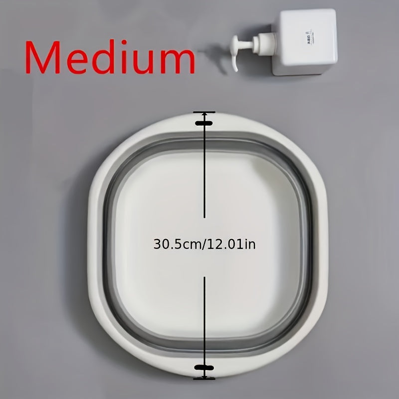1pc\u002F3pcs Portable Foldable Washbasin - Durable Plastic, Ideal for RVs, Kitchens, Bathrooms, Homes & Outdoors - Perfect for Foot & Hand Washing - Essential Back-to-School Gear, Thick, Dormitories RV Sinks