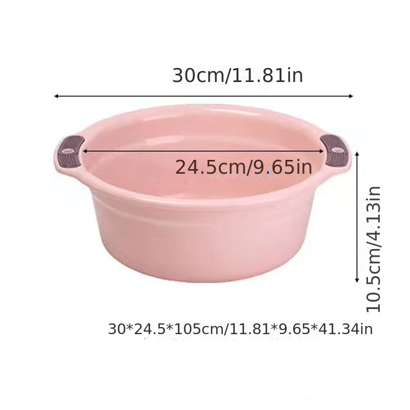 1pc, Wash Basin, Plastic Washbasin, Thickened Wash Basin, Household Wash Basin, Dormitory Basin, Dormitory Washbasin, Portable Footbath, Outdoor Portable Basin For Washing Feet, Basin For Home Outdoor Dorm, Back To School Supplies
