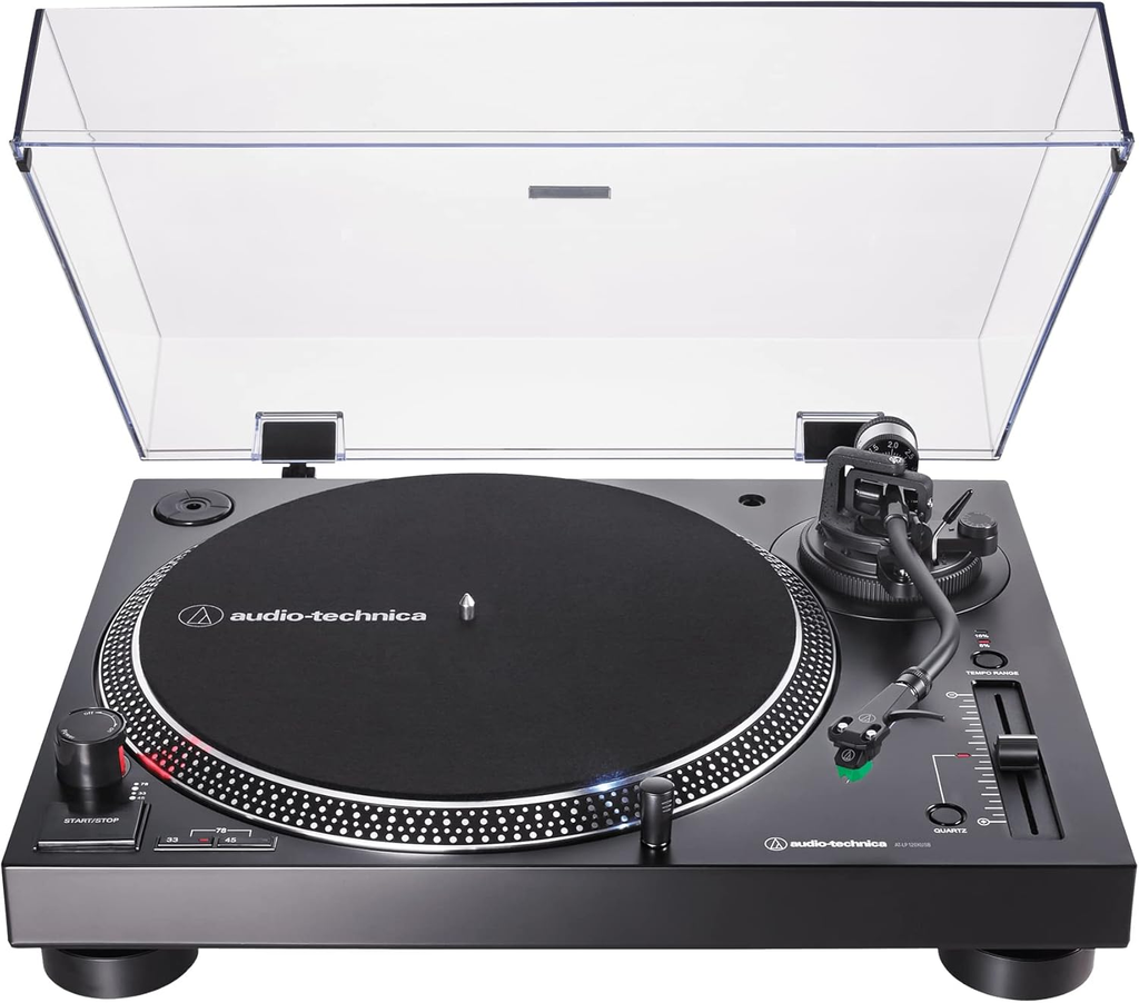 Audio-Technica AT-LP120XUSB-SV Direct-Drive Turntable (Analog & USB), Fully Manual, Hi-Fi, 3 Speed, Convert Vinyl to Digital, Anti-Skate and Variable Pitch Control, Silver