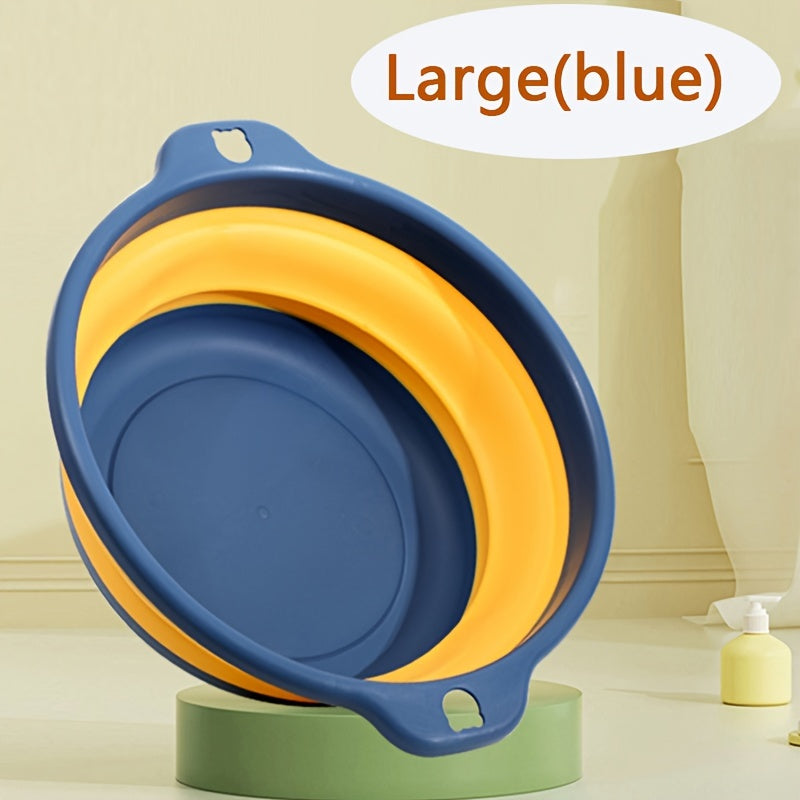 1\u002F3pcs Foldable Face Basin, Outdoor Travel Portable Plastic Basin, Student Dormitory Foot Wash Basin