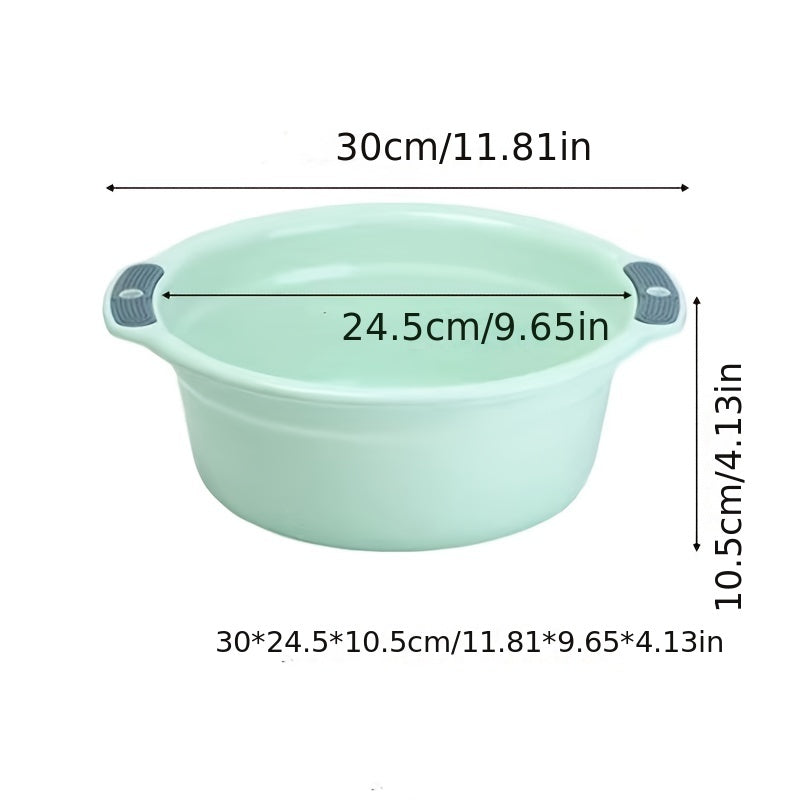 1pc, Wash Basin, Plastic Washbasin, Thickened Wash Basin, Household Wash Basin, Dormitory Basin, Dormitory Washbasin, Portable Footbath, Outdoor Portable Basin For Washing Feet, Basin For Home Outdoor Dorm, Back To School Supplies