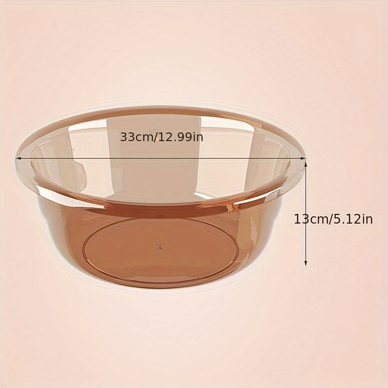 Classic Round Plastic Basin, Large, Thick Polished Finish, Multipurpose Basin for Kitchen, Bathroom, Dormitory, Laundry and Storage