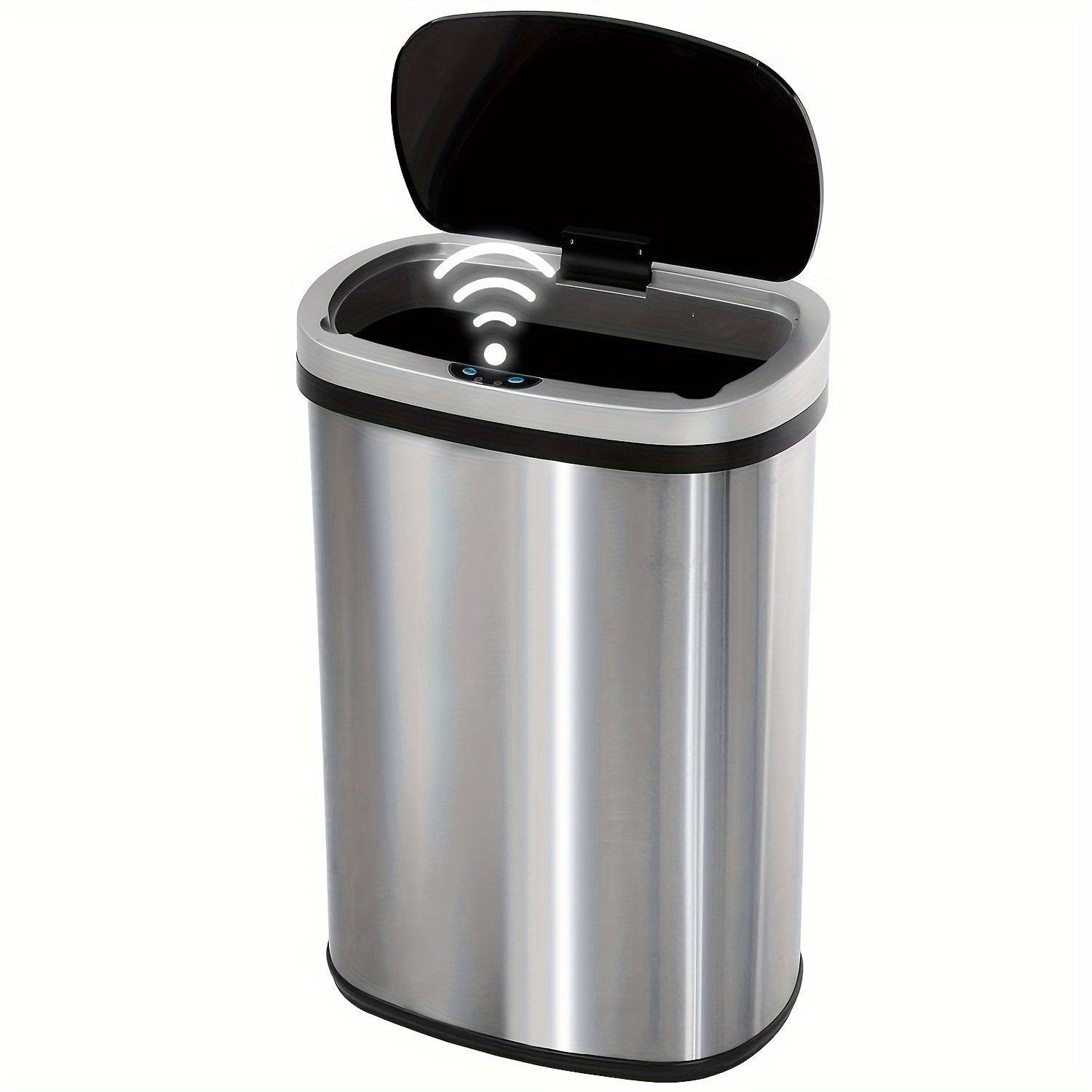 13 Gallon Trash Can Kitchen, Automatic Garbage Can Touchless Motion Sensor, Stainless Steel Trash Can With Lid Anti-Fingerprint Mute Designed, Waste Bin 50L For Office Bedroom Kitchen Indoor Trash Can
