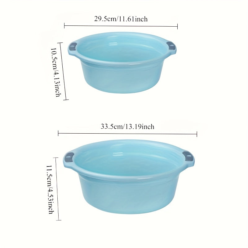 2pcs\u002F1set Wash Basin, Plastic Washbasin, Thickened Wash Basin, Household Wash Basin, Dormitory Basin, Dormitory Washbasin, Portable Footbath, Outdoor Portable Basin for Washing Feet, Basin for Home Outdoor Dorm, Back to School Supplies