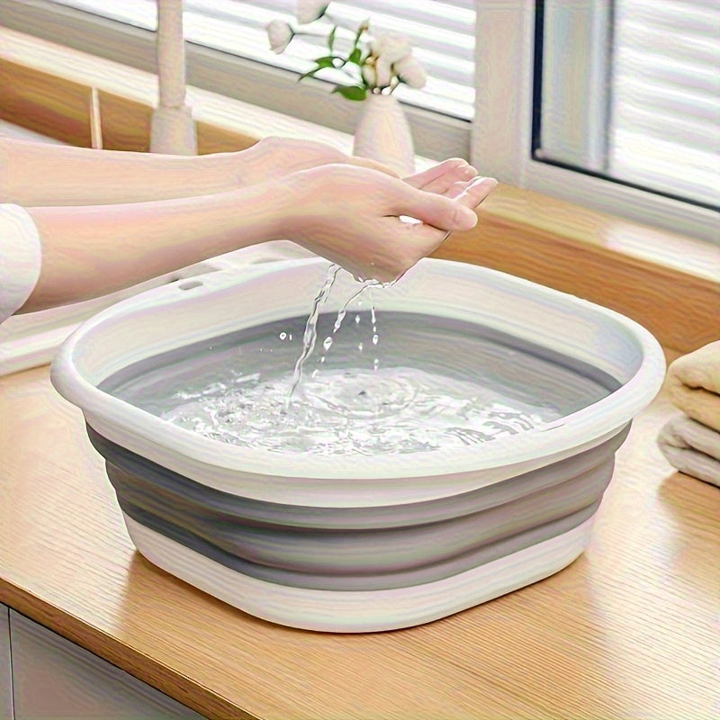 Collapsible Sink Basin for Space Saving - Portable Folding Wash Basin for Home, Dorm, Camping - Contemporary Style, Multi-purpose Foot Bath and Foot Wash Basin-RV washbasin
