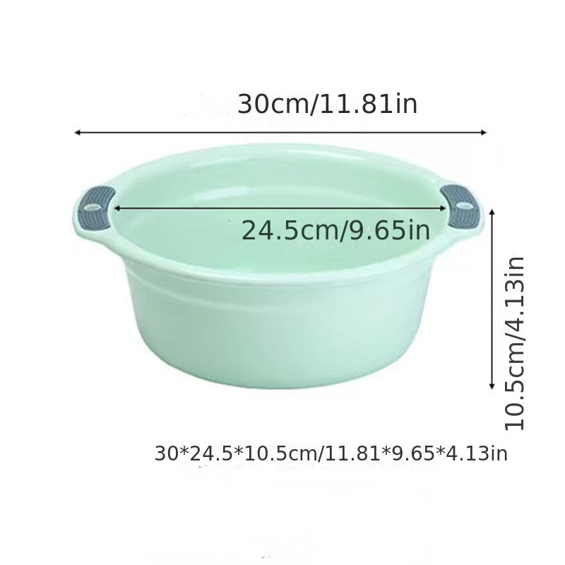 1pc, Wash Basin, Plastic Washbasin, Thickened Wash Basin, Household Wash Basin, Dormitory Basin, Dormitory Washbasin, Portable Footbath, Outdoor Portable Basin For Washing Feet, Basin For Home Outdoor Dorm, Back To School Supplies