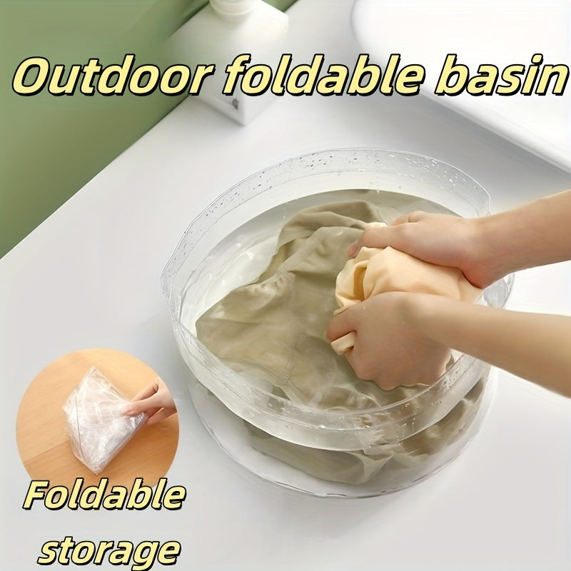 1pc Portable Foldable Basin. Outdoor Travel, Home Wash Basin, Foot Basin, Picnic Basin, Travel Hotel Basin, Easy to Carry And Foldable