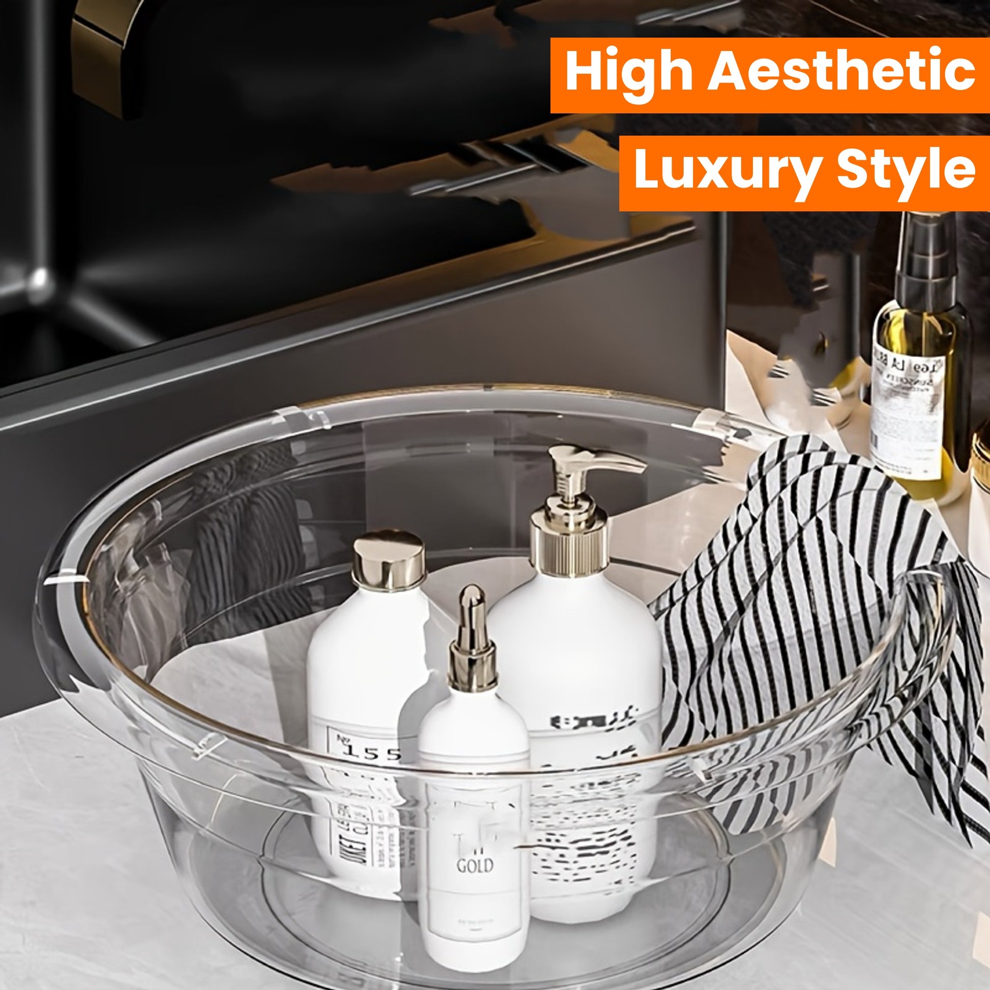1pcs Luxury Style Student Dormitory Wash Basin, High Aesthetic Plastic Washing and Foot Basin, Simple Transparent Plastic Hair Washing Basin, No Electricity Required