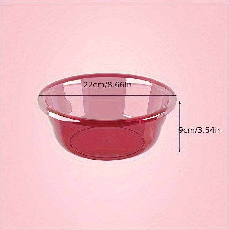 Classic Round Plastic Basin, Large, Thick Polished Finish, Multipurpose Basin for Kitchen, Bathroom, Dormitory, Laundry and Storage