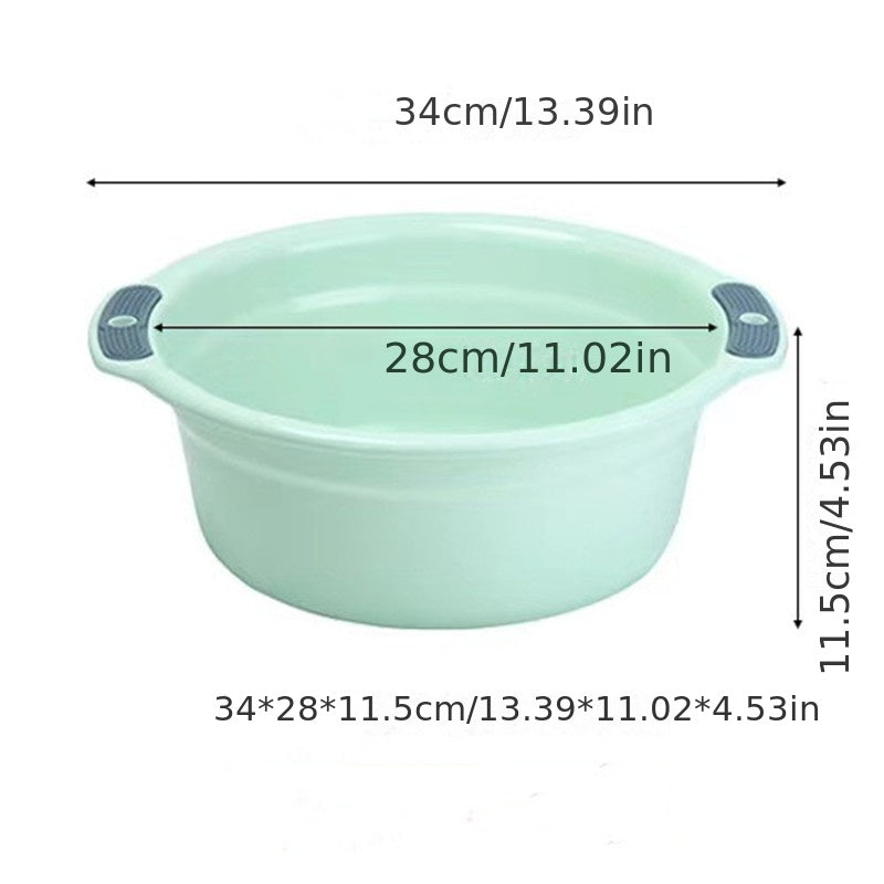 1pc, Wash Basin, Plastic Washbasin, Thickened Wash Basin, Household Wash Basin, Dormitory Basin, Dormitory Washbasin, Portable Footbath, Outdoor Portable Basin For Washing Feet, Basin For Home Outdoor Dorm, Back To School Supplies