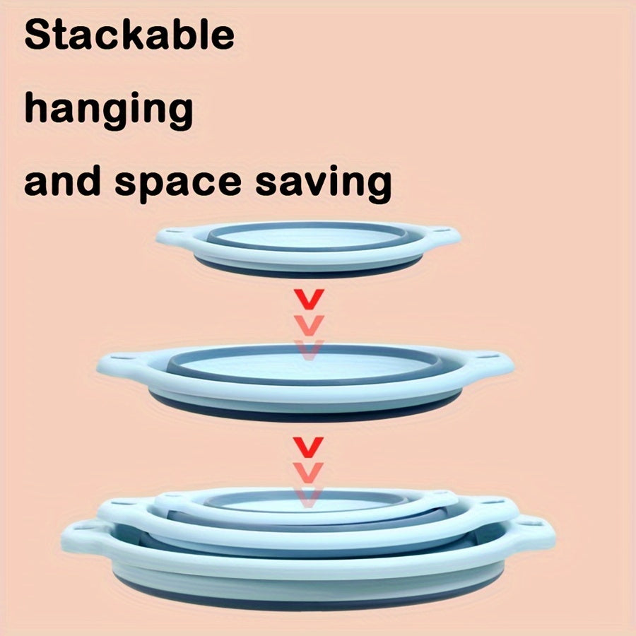 1\u002F3pcs Foldable Face Basin, Outdoor Travel Portable Plastic Basin, Student Dormitory Foot Wash Basin