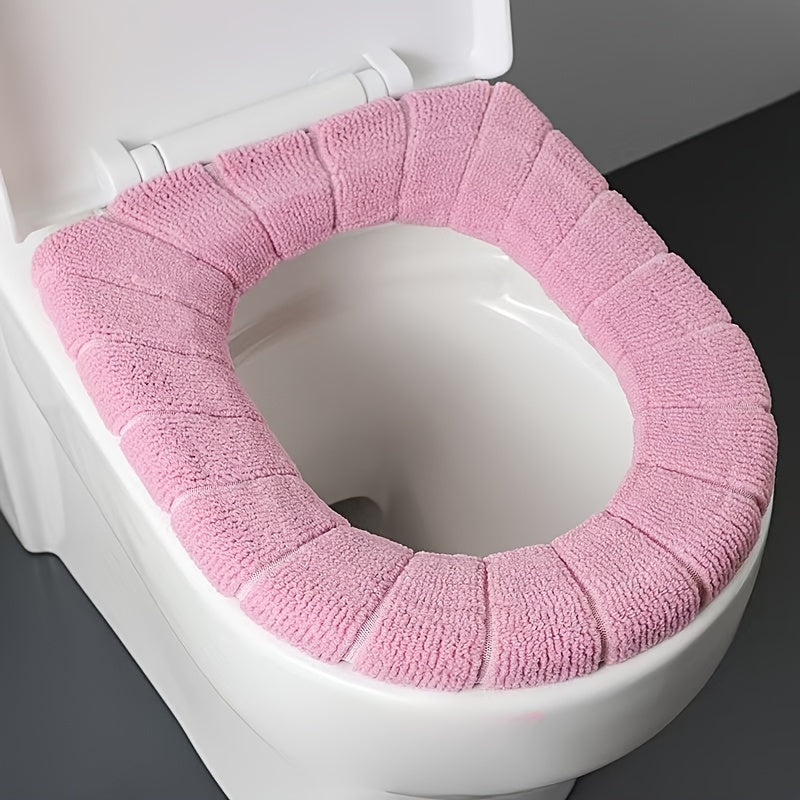 Waterproof Toilet Seat Cover, Universal Fit, Thickened Winter Bath Mat, Removable Cushion, Hand Wash Only, Soft, for Butt Comfort, Home Health & Hygiene Supplies