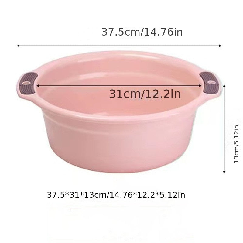 1pc, Wash Basin, Plastic Washbasin, Thickened Wash Basin, Household Wash Basin, Dormitory Basin, Dormitory Washbasin, Portable Footbath, Outdoor Portable Basin For Washing Feet, Basin For Home Outdoor Dorm, Back To School Supplies