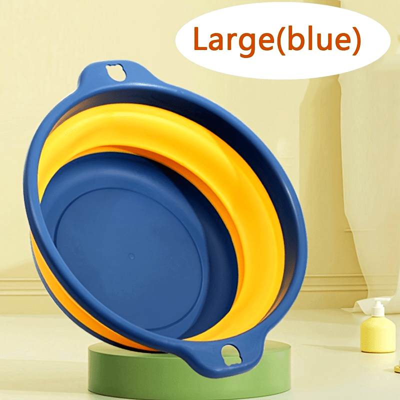 1\u002F3pcs Foldable Face Basin, Outdoor Travel Portable Plastic Basin, Student Dormitory Foot Wash Basin