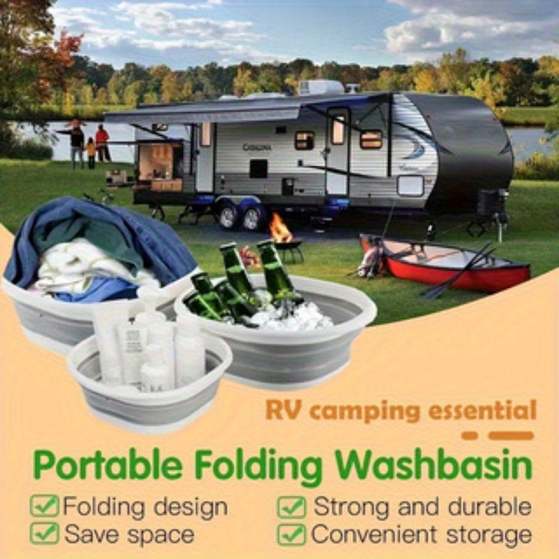 Collapsible Wash Basin, Multifunctional Portable Washing Basin, Space-saving, convenient, versatile, Suitable for Camping Travel Facial Foot Washing\u002FOutdoor Adventure\u002FHome\u002Fdormitories\u002FRV\u002FRV Sink(set of, S, M, L)