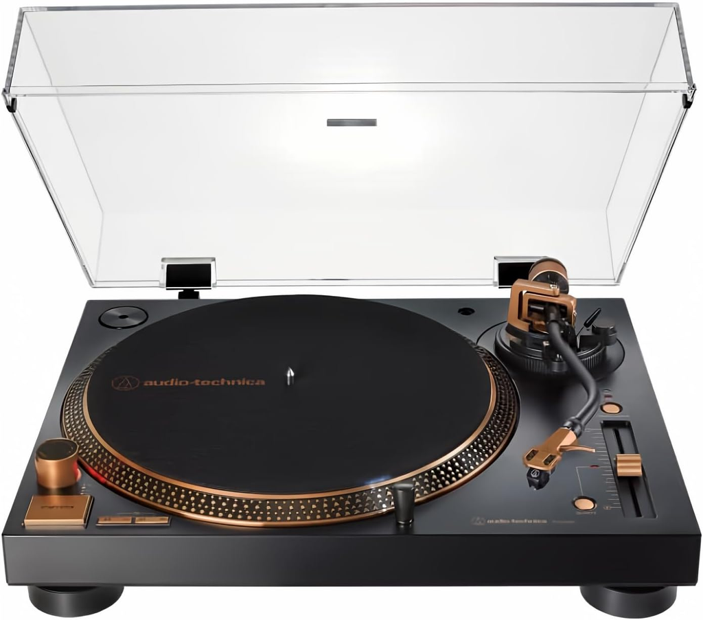 Audio-Technica AT-LP120XUSB-SV Direct-Drive Turntable (Analog & USB), Fully Manual, Hi-Fi, 3 Speed, Convert Vinyl to Digital, Anti-Skate and Variable Pitch Control, Silver