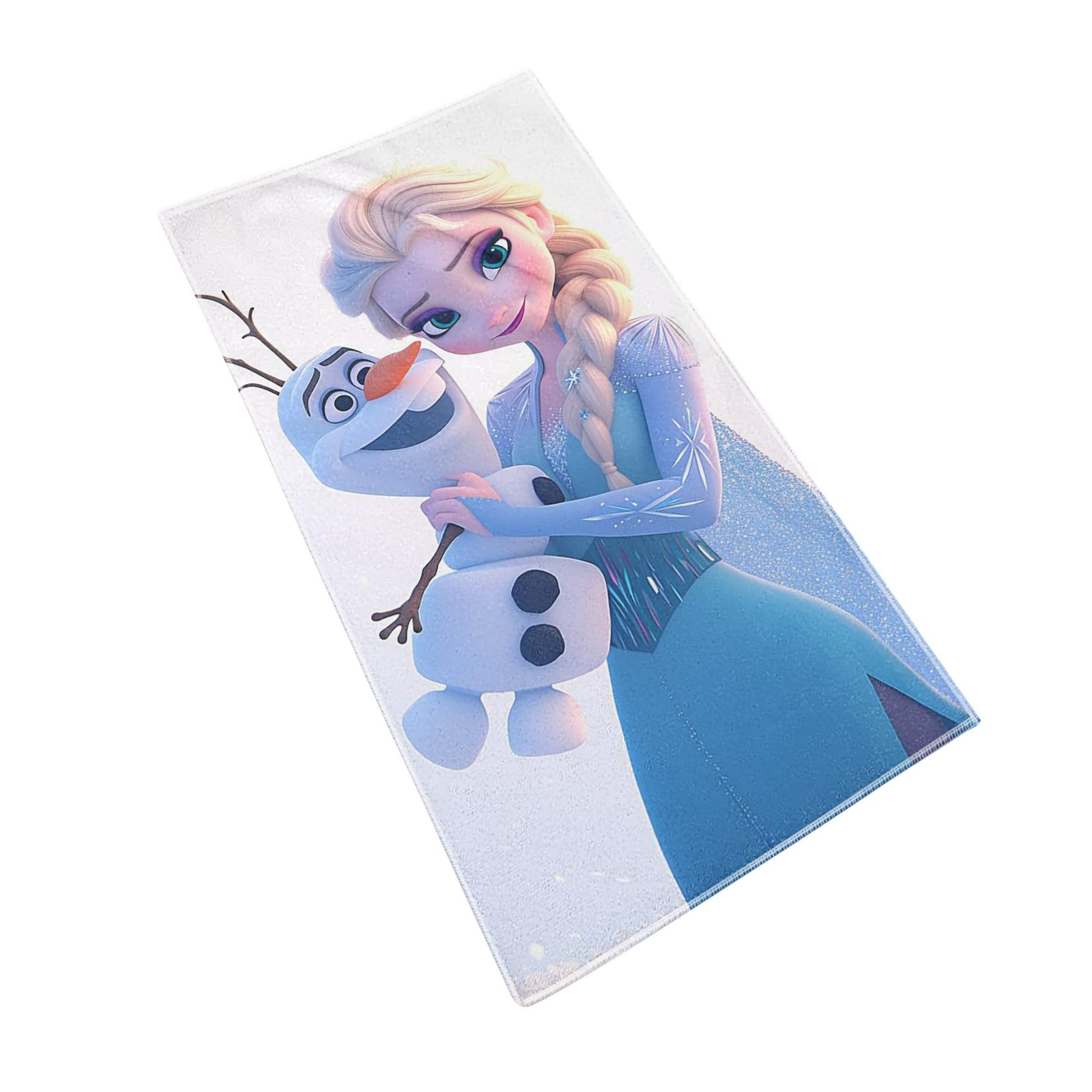 Frozen Elsa Princess Print Fashion Quick-Dry Bath Towel Absorbent Rectangular Beach Towel Soft Polyester Bath Mat Suitable for Yoga Travel Swimming Fitness and Camping Towel Accessories