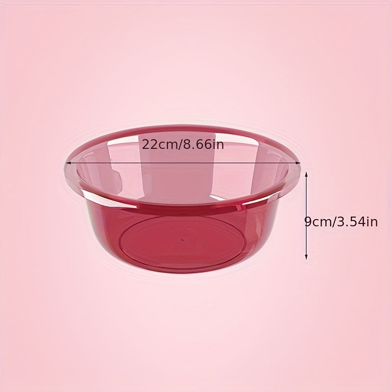 Classic Round Plastic Basin, Large, Thick Polished Finish, Multipurpose Basin for Kitchen, Bathroom, Dormitory, Laundry and Storage