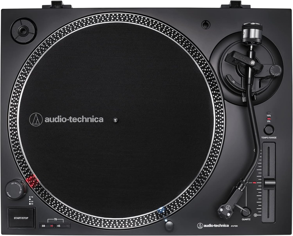 Audio-Technica AT-LP120XUSB-SV Direct-Drive Turntable (Analog & USB), Fully Manual, Hi-Fi, 3 Speed, Convert Vinyl to Digital, Anti-Skate and Variable Pitch Control, Silver