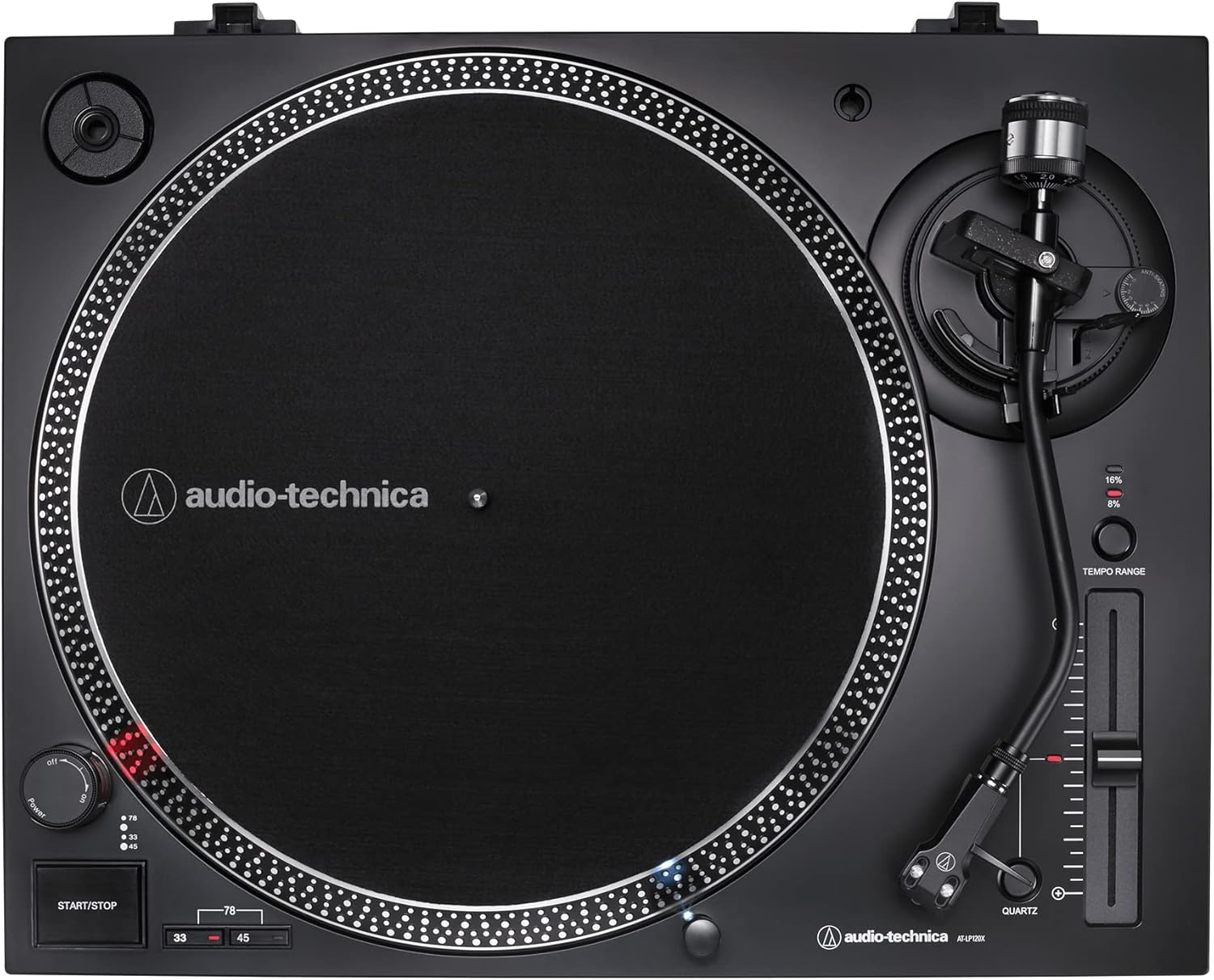 Audio-Technica AT-LP120XUSB-SV Direct-Drive Turntable (Analog & USB), Fully Manual, Hi-Fi, 3 Speed, Convert Vinyl to Digital, Anti-Skate and Variable Pitch Control, Silver