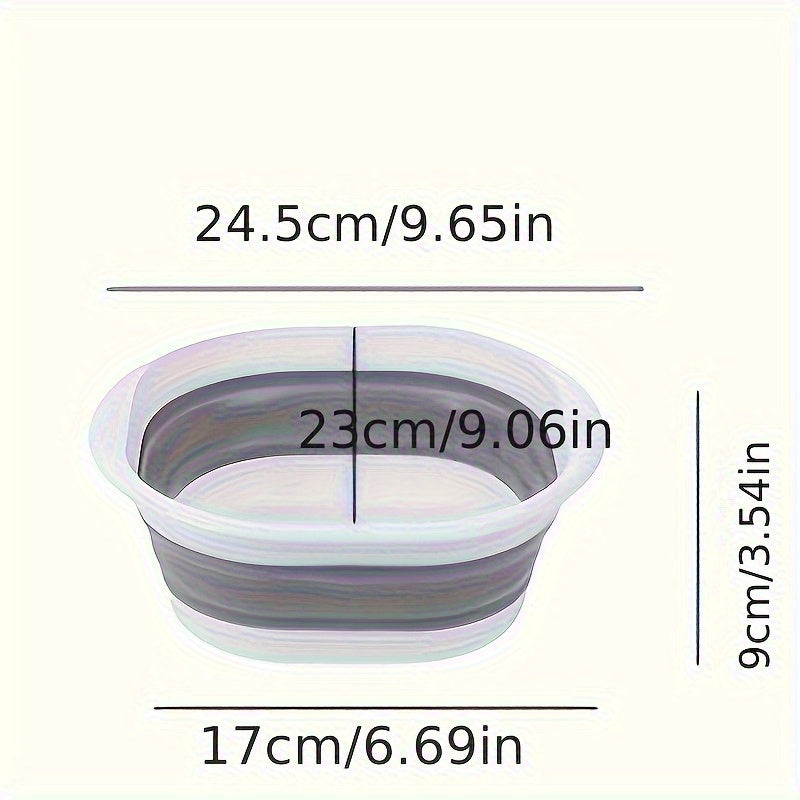 Collapsible Sink Basin for Space Saving - Portable Folding Wash Basin for Home, Dorm, Camping - Contemporary Style, Multi-purpose Foot Bath and Foot Wash Basin-RV washbasin