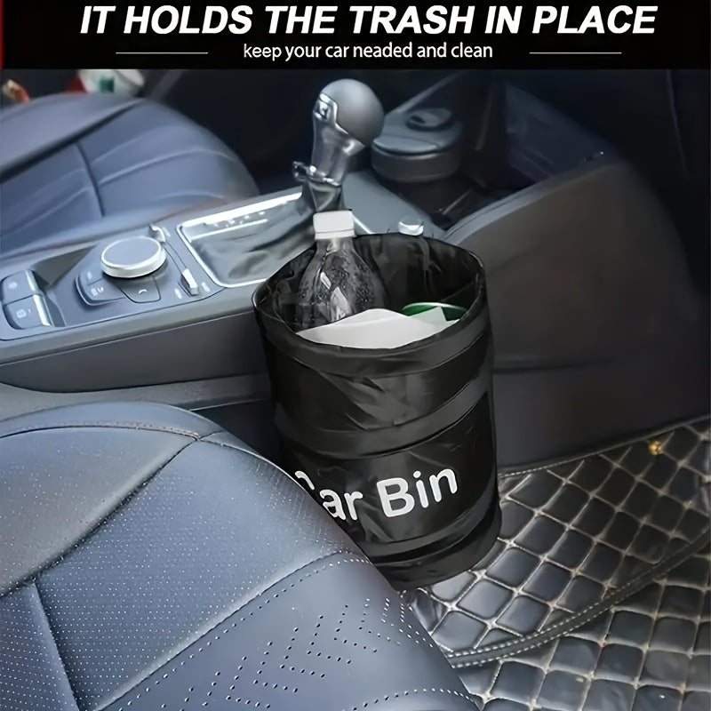 1pc Portable Foldable Trash Can - Durable Polyamide Material, Leak-Proof Design, Hangable for Vehicles, Homes, Offices - Essential for Travel and Camping, Office Trash Can