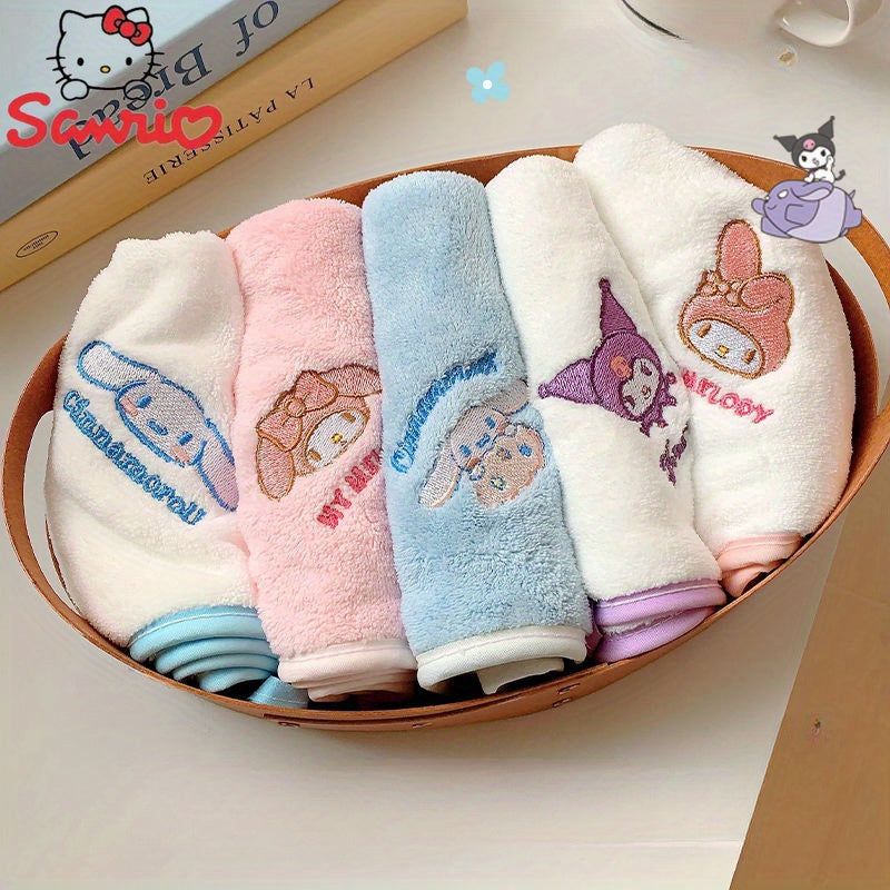 Sanrio Black Cat & Friends 100% Polyester Soft, Absorbent Knit Fabric Towels - Modern Cartoon Design, 5gsm, Machine Washable - Ideal for Home & Travel, Travel Towels | Playful Design | Absorbent Towel