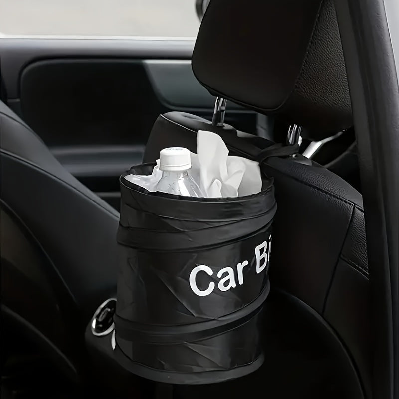 1pc Portable Foldable Trash Can - Durable Polyamide Material, Leak-Proof Design, Hangable for Vehicles, Homes, Offices - Essential for Travel and Camping, Office Trash Can