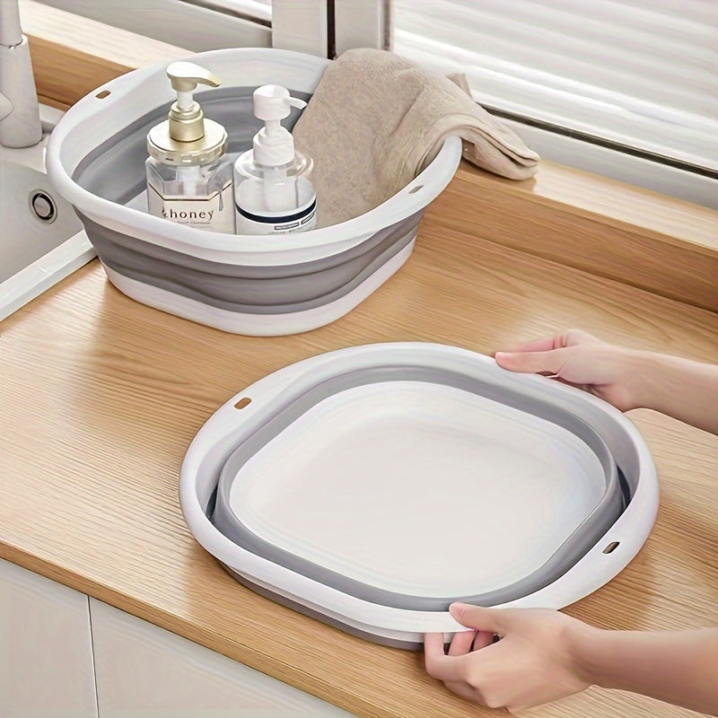 Collapsible Sink Basin for Space Saving - Portable Folding Wash Basin for Home, Dorm, Camping - Contemporary Style, Multi-purpose Foot Bath and Foot Wash Basin-RV washbasin